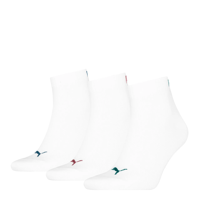 PUMA SKARPETY SKARPETKI STOPKI 3 PARY QUARTER PLAIN BIAŁE 938589 26
