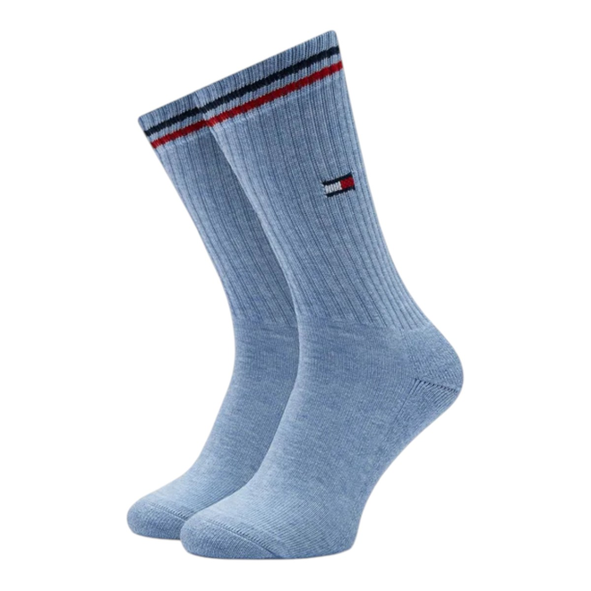 TOMMY HILFIGER SKARPETY SKARPETKI DŁUGIE 2P NIEBIESKIE 701228176 004