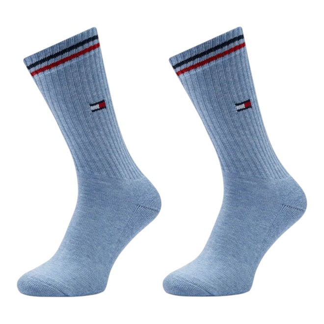 TOMMY HILFIGER SKARPETY SKARPETKI DŁUGIE 2P NIEBIESKIE 701228176 004