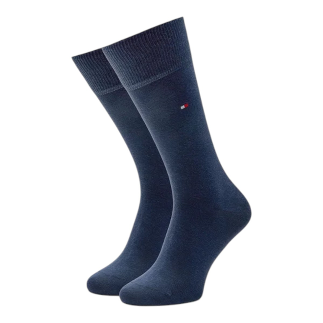 TOMMY HILFIGER SKARPETY SKARPETKI DŁUGIE 2P NIEBIESKIE/GRANATOWE 371111 134