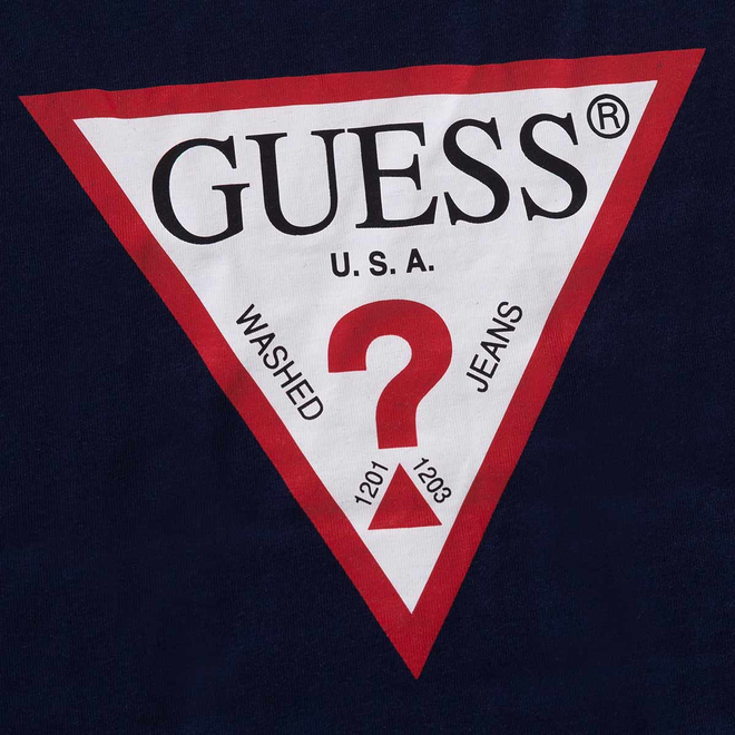 GUESS KOSZULKA DAMSKA T-SHIRT SS CN ORIGINAL TEE GRANATOWA W1YI1BI3Z14 G7P1
