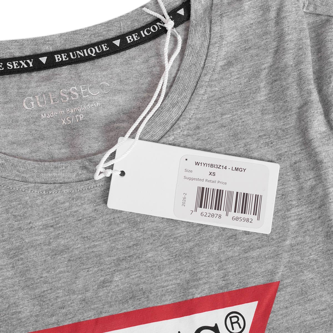 GUESS KOSZULKA DAMSKA T-SHIRT SS CN ORIGINAL TEE SZARA W1YI1BI3Z14 LMGY