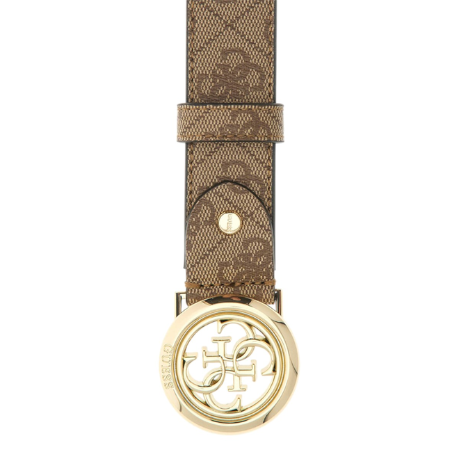 GUESS PASEK DAMSKI JANIE LOGO ADJ AND NT REV BEŻOWY BW9357P6230 LTL