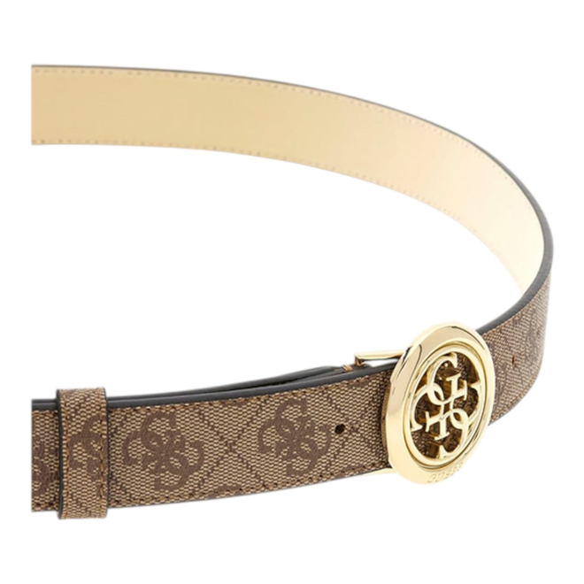 GUESS PASEK DAMSKI JANIE LOGO ADJ AND NT REV BEŻOWY BW9357P6230 LTL