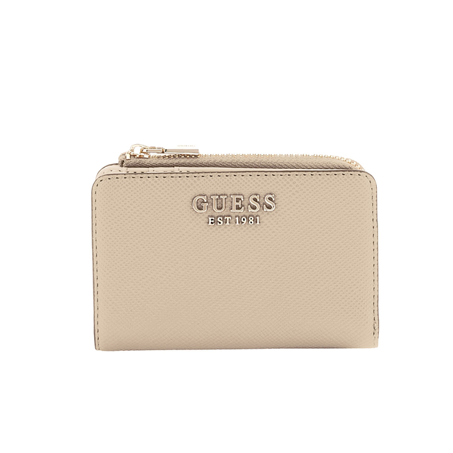 GUESS PORTFEL DAMSKI LAUREL II SLG ZIP BEŻOWY SWZG7459156 TAU