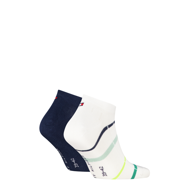 TOMMY HILFIGER SKARPETKI STOPKI TH MEN SNEAKER 2P SUMMER BRETON GRANATOWE/BIAŁE 701238499 003