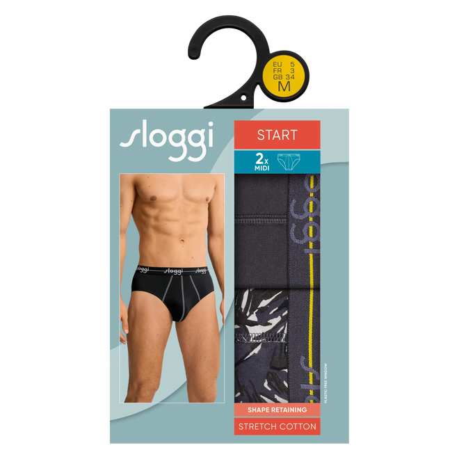 sloggi men Start Midi C2P box Light-Grey Melange - M032 10206949*M032