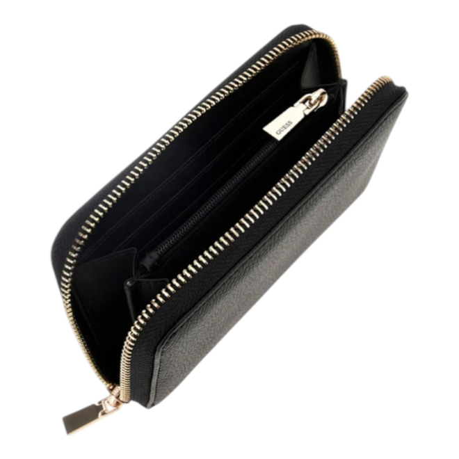 GUESS PORTFEL DAMSKI LAUREL II SLG MEDIUM ZIP CZARNY SWBG7459140 BLA