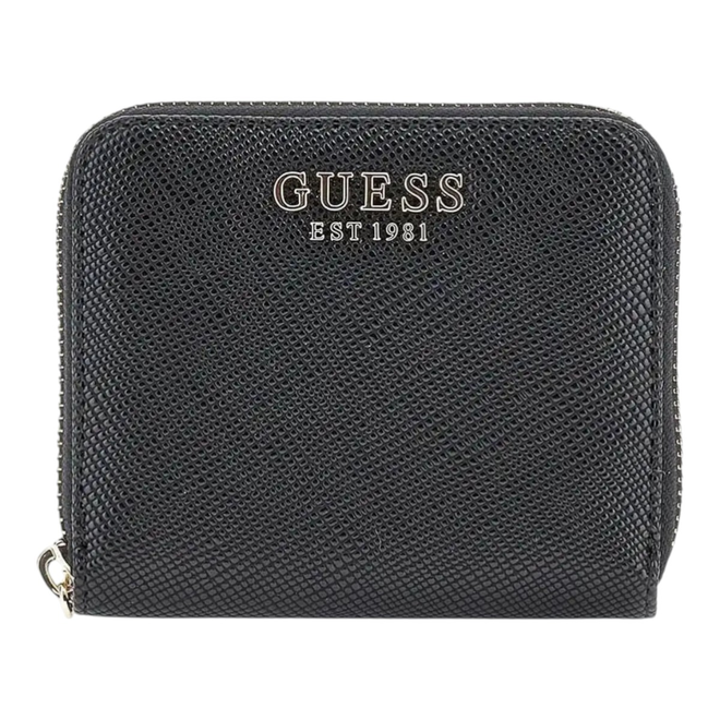 GUESS PORTFEL DAMSKI LAUREL II SLG SMALL ZIP CZARNY SWZG7459137 BLA