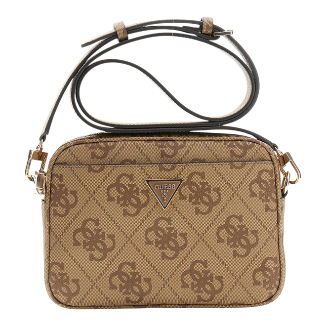 GUESS TOREBKA DAMSKA MERIDIAN II CAMERA BAG BRĄZOWA/LATTE HWOS6974140 LTL