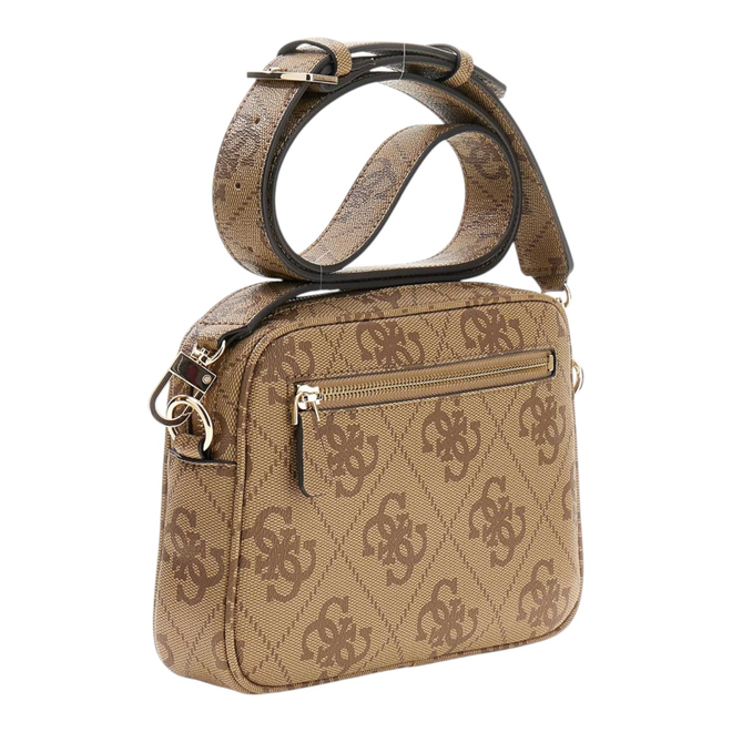 GUESS TOREBKA DAMSKA MERIDIAN II CAMERA BAG BRĄZOWA/LATTE HWOS6974140 LTL