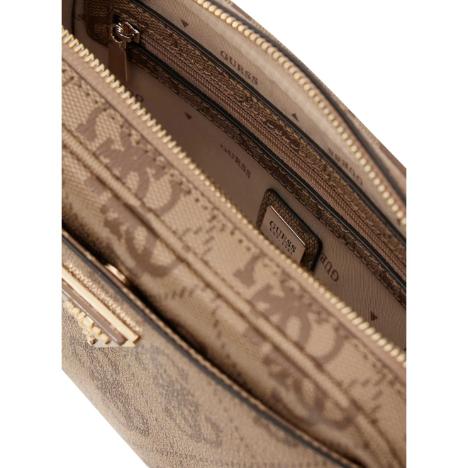 GUESS TOREBKA DAMSKA MERIDIAN II CAMERA BAG BRĄZOWA/LATTE HWOS6974140 LTL