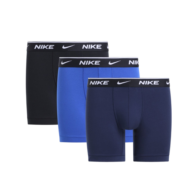 NIKE BOKSERKI MĘSKIE COTTON STRETCH BOXER BRIEF 3P CZARNE/KOBALTOWE/GRANATOWE NQ00KE1285 M7U