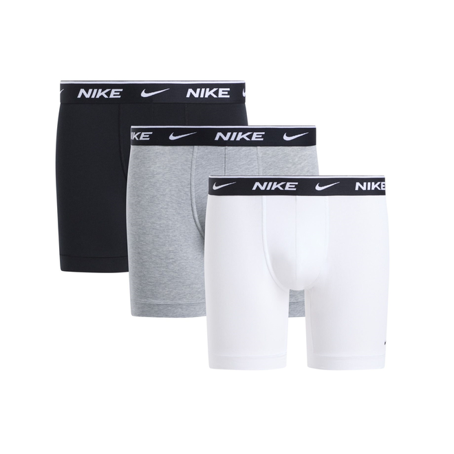 NIKE BOKSERKI MĘSKIE COTTON STRETCH BOXER BRIEF 3P CZARNE/SZARE/BIAŁE NQ00KE1285 XYO