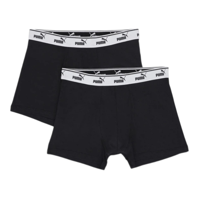 PUMA BOKSERKI MĘSKIE MAJTKI PUMA ELEMENTS MEN LOGO ELASTIC BOXER 2P CZARNE 938748 02