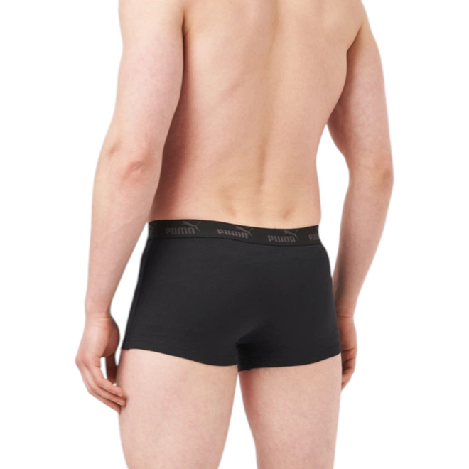 PUMA BOKSERKI MĘSKIE MAJTKI PUMA ELEMENTS MEN LOGO ELASTIC BOXER 2P CZARNE/SZARE 938750 02