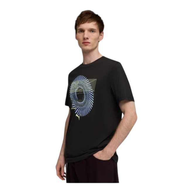 PUMA KOSZULKA MĘSKA T-SHIRT GRAPHIC CIRULAR TEE PUMA CZARNA 691778 01