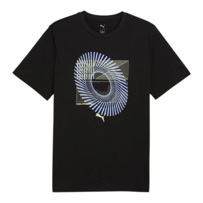 PUMA KOSZULKA MĘSKA T-SHIRT GRAPHIC CIRULAR TEE PUMA CZARNA 691778 01