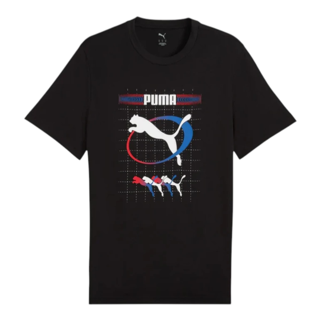 PUMA KOSZULKA MĘSKA T-SHIRT GRAPHIC EXCUTION TEE PUMA CZARNA 691786 01