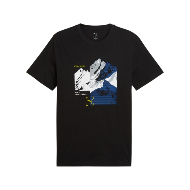 PUMA KOSZULKA MĘSKA T-SHIRT GRAPHIC MOUNTAIN TEE CZARNA 691779 01
