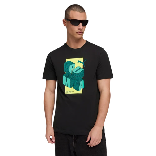 PUMA KOSZULKA MĘSKA T-SHIRT GRAPHIC PUMA TEE CZARNA 691782 01