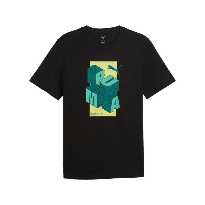 PUMA KOSZULKA MĘSKA T-SHIRT GRAPHIC PUMA TEE CZARNA 691782 01