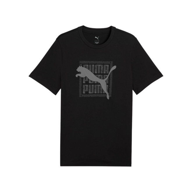 PUMA KOSZULKA MĘSKA T-SHIRT GRAPHIC PUMA WORDING TEE CZARNA 691775 01