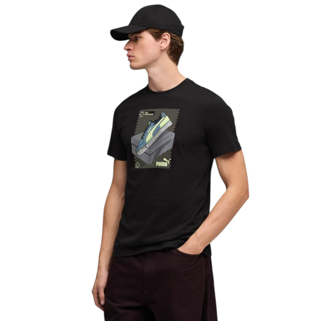 PUMA KOSZULKA MĘSKA T-SHIRT GRAPHIC SNEAKER TEE CZARNA 691777 01