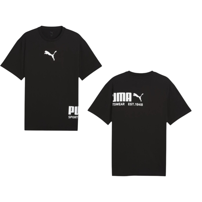 PUMA KOSZULKA MĘSKA T-SHIRT PUMA SPORT RELAXED GRAPHIC TEE CZARNA 692169 01