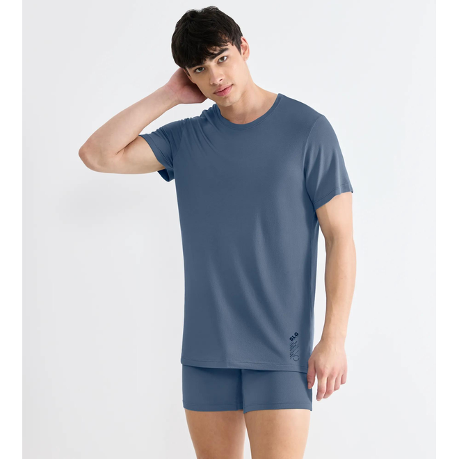 SLG Base Soft T-Shirts Cloudy Blue - 00XX 10226715*00XX