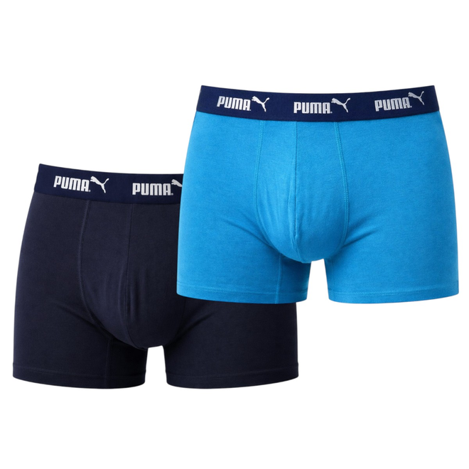 PUMA BOKSERKI MĘSKIE MAJTKI PUMA ELEMENTS MEN BASIC TRUNKS 2P NIEBIESKIE/GRANATOWE  938750 04