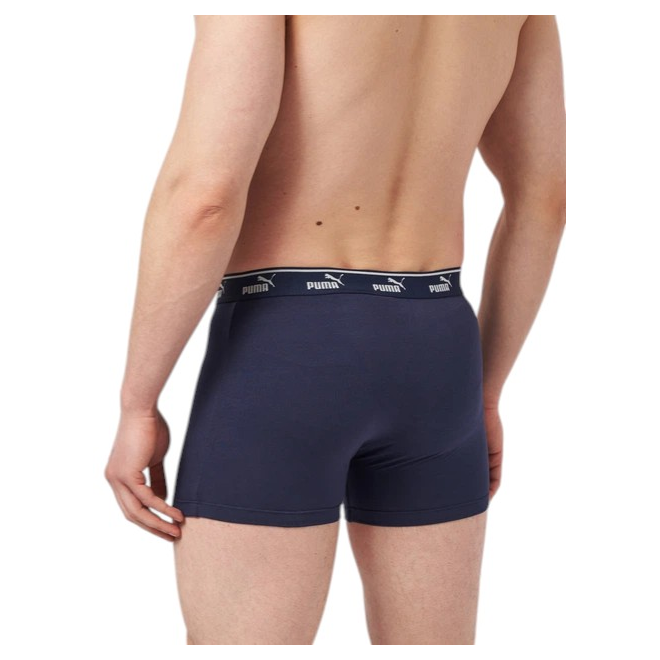 PUMA BOKSERKI MĘSKIE MAJTKI PUMA ELEMENTS MEN LOGO ELASTIC BOXER 2P GRANATOWE/CZERWONE 938748 05