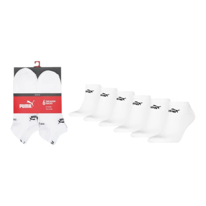 PUMA SKARPETKI STOPKI PUMA ELEMENTS UNISEX SNEAKER 6P BIAŁE 938999 01