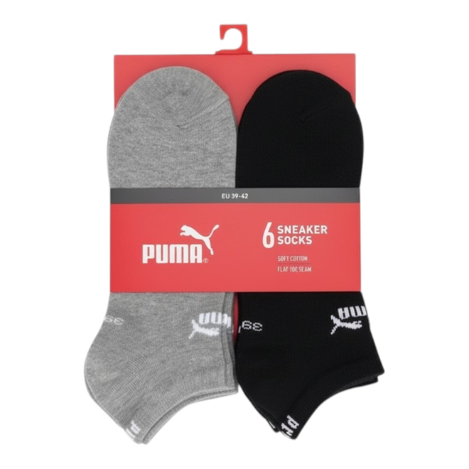 PUMA SKARPETKI STOPKI PUMA ELEMENTS UNISEX SNEAKER 6P SZARE/CZARNE 938999 03