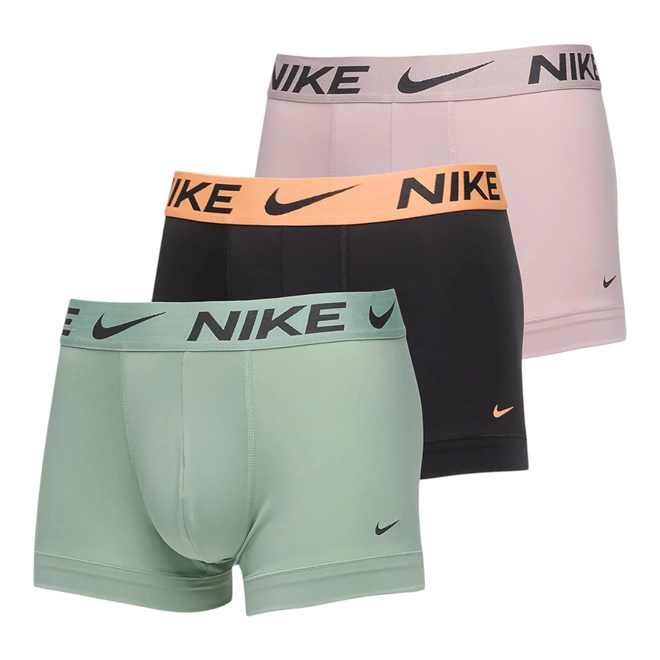 NIKE BOKSERKI MĘSKIE MAJTKI TRUNK 3PK CZARNE/ZIELONE/RÓŻOWE 0000KE1156 6D6
