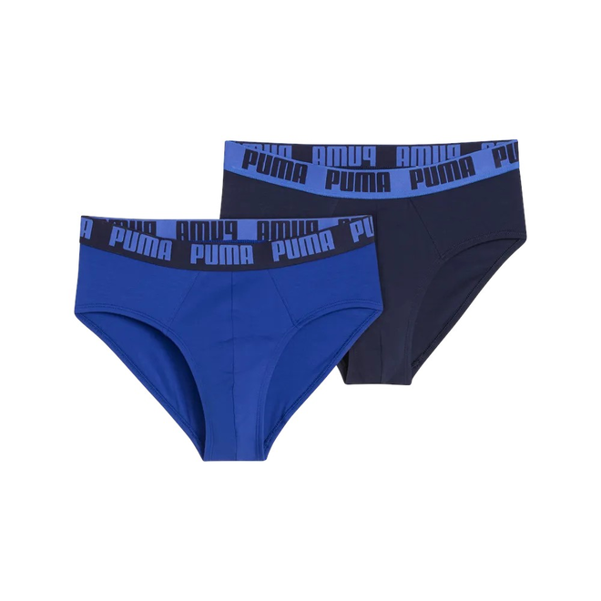 PUMA MAJTKI MĘSKIE SLIPY BRIEF 2P NIEBIESKIE/GRANATOWE 938322 21