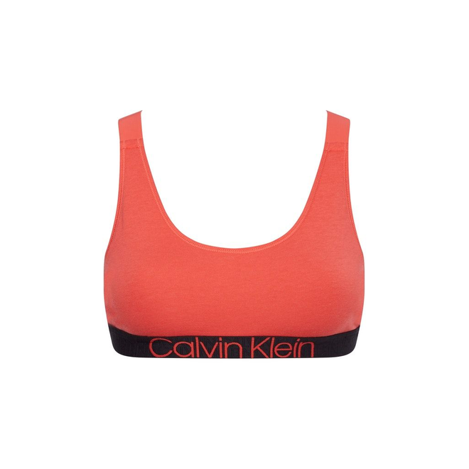 CALVIN KLEIN DAMSKI STANIK BIUSTONOSZ SPORTOWY UNLINED BRALETTE KORALOWY 000QF6576E XKP