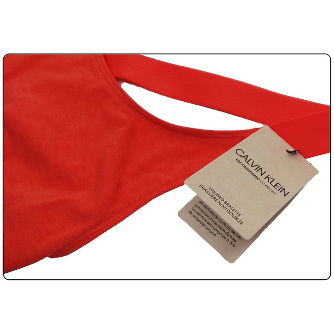 CALVIN KLEIN DAMSKI STANIK BIUSTONOSZ SPORTOWY UNLINED BRALETTE KORALOWY 000QF6576E XKP