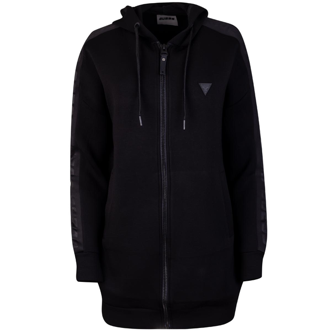 GUESS DAMSKA BLUZA ALLIE LONG HOODED SW BLACK V2RQ11K7UW2 JBLK