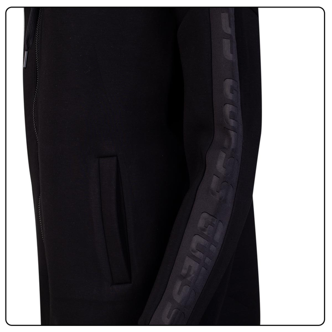 GUESS DAMSKA BLUZA ALLIE LONG HOODED SW BLACK V2RQ11K7UW2 JBLK