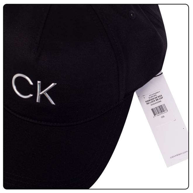 CALVIN KLEIN CZAPKA Z DASZKIEM RE-LOCK BB CAP BLACK K60K609168 BAX
