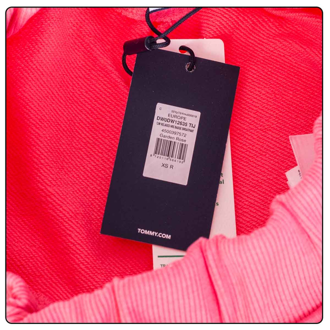 TOMMY HILFIGER DAMSKIE SPODNIE DRESOWE TJW RELAXED HRS BADGE SWEATPANT PINK DW0DW12635 TIJ