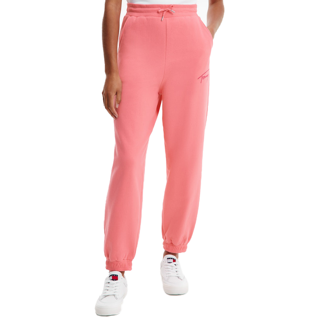 TOMMY HILFIGER DAMSKIE SPODNIE DRESOWE TJW TOMMY SIGNATURE SWEATPANT PINK DW0DW11886 TIJ