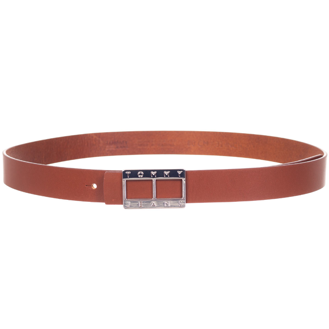 TOMMY HILFIGER DAMSKI PASEK DO SPODNI TJW HERITAGE LOCK LEATHER BROWN AW0AW11655 GTU