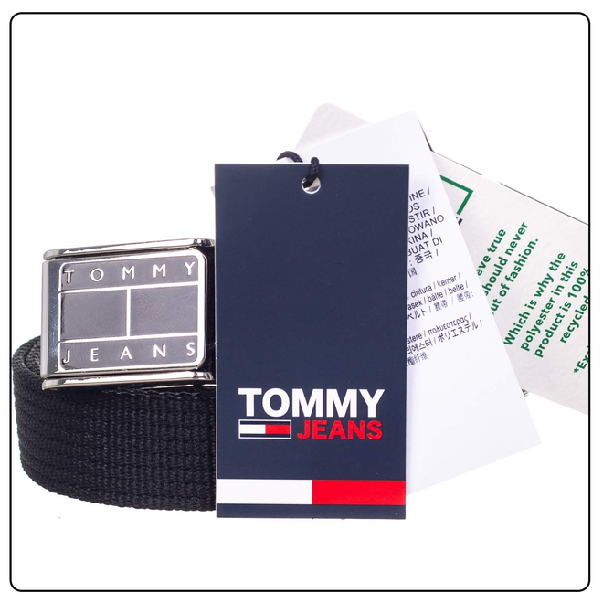 TOMMY HILFIGER DAMSKI PASEK DO SPODNI TJW NEW WEBBING BELT 2.5 BLACK AW0AW11651 BDS