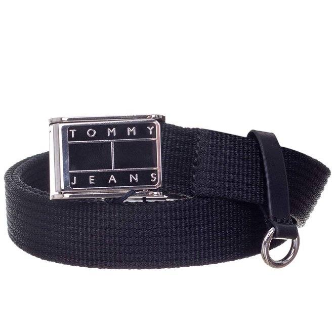TOMMY HILFIGER DAMSKI PASEK DO SPODNI TJW NEW WEBBING BELT 2.5 BLACK AW0AW11651 BDS