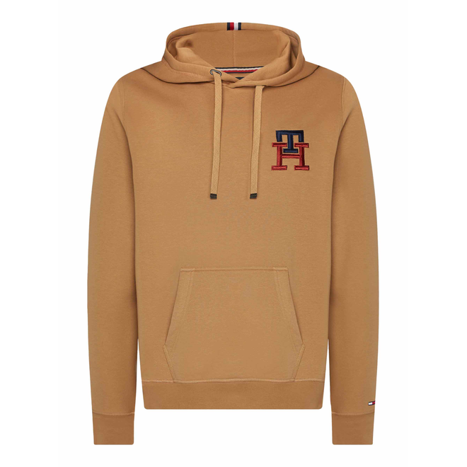 TOMMY HILFIGER BLUZA MĘSKA ESSENTIAL MONOGRAM HOODY BROWN MW0MW28677 GW8