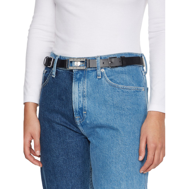 TOMMY HILFIGER PASEK DAMSKI TJW HERITAGE LOCK LTHR BELT 2.5 BLACK AW0AW11865 BDS