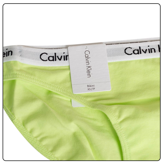 CALVIN KLEIN MAJTKI DAMSKIE BIKINI 1P NEON GREEN 0000D1618E LT3
