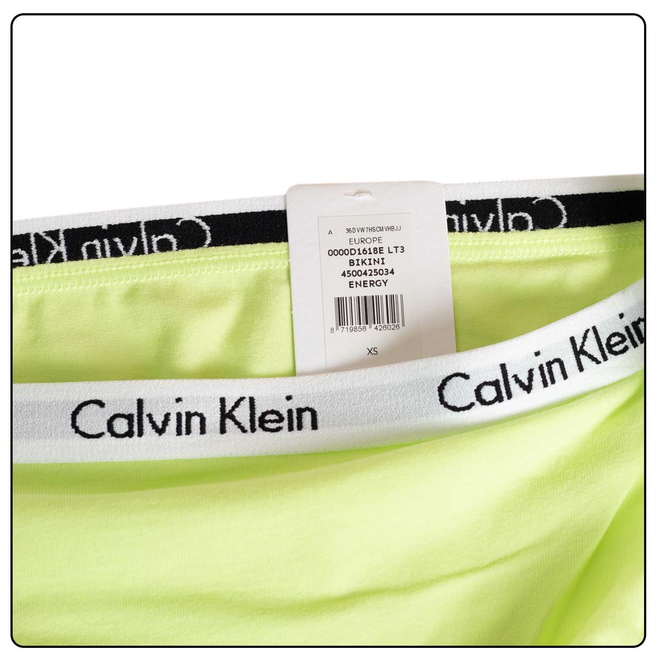 CALVIN KLEIN MAJTKI DAMSKIE BIKINI 1P NEON GREEN 0000D1618E LT3